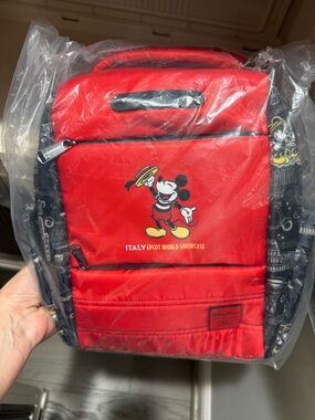 Disney Parks Lug Red and Black Mickey Italy Epcot World Showcase